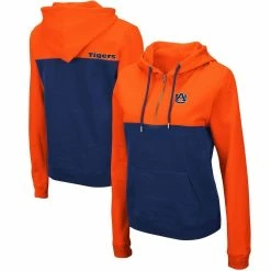Colosseum Women's Orange/Navy Auburn Tigers Aidan Half-Zip Hoodie