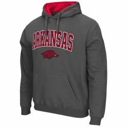 Colosseum Men's Charcoal Arkansas Razorbacks Arch & Logo 3.0 Pullover Hoodie 6 Colosseum Men's Charcoal Arkansas Razorbacks Arch & Logo 3.0 Pullover Hoodie -Colosseum Shop DSCO1146287634 1904 ALT2