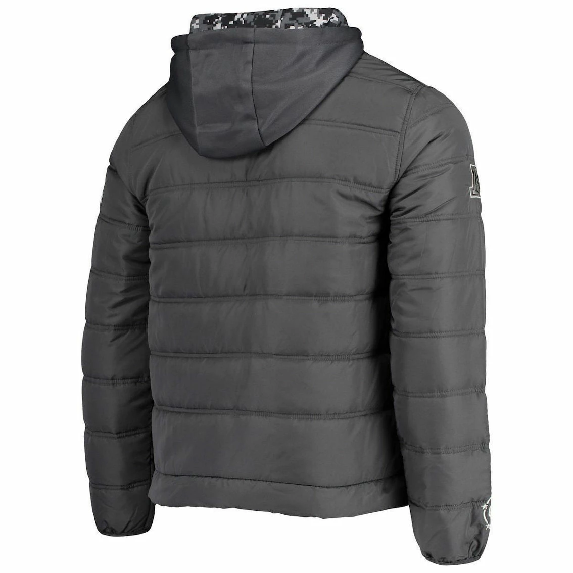 Colosseum Men's Charcoal Arizona Wildcats OHT Military Appreciation Digital Camo Detail Full-Zip Puffer Jacket 4 Colosseum Men's Charcoal Arizona Wildcats OHT Military Appreciation Digital Camo Detail Full-Zip Puffer Jacket - Image 4