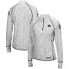Colosseum Women's White Auburn Tigers OHT Military Appreciation Officer Arctic Camo 1/4-Zip Jacket
