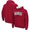 Colosseum Men's Cardinal Arkansas Razorbacks Arch & Logo 3.0 Pullover Hoodie