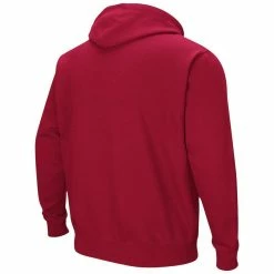 Colosseum Men's Cardinal Arkansas Razorbacks Arch & Logo 3.0 Pullover Hoodie -Colosseum Shop DSCO1146346296 4633 ALT3