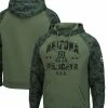 Colosseum Men's Olive/Camo Arizona Wildcats OHT Military Appreciation Raglan Pullover Hoodie