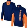 Men's Colosseum Navy Auburn Tigers Bart Quarter-Zip Windshirt