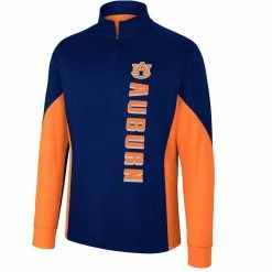 Men's Colosseum Navy Auburn Tigers Bart Quarter-Zip Windshirt -Colosseum Shop DSCO1146364089 1320 ALT2