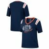 Colosseum Women's Heathered Navy Auburn Tigers 15 Min Early Football V-Neck T-Shirt