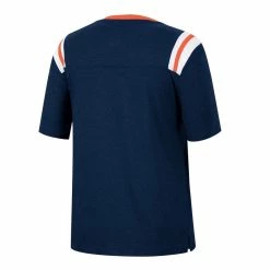 Colosseum Women's Heathered Navy Auburn Tigers 15 Min Early Football V-Neck T-Shirt -Colosseum Shop DSCO1146364191 SXT5 ALT3