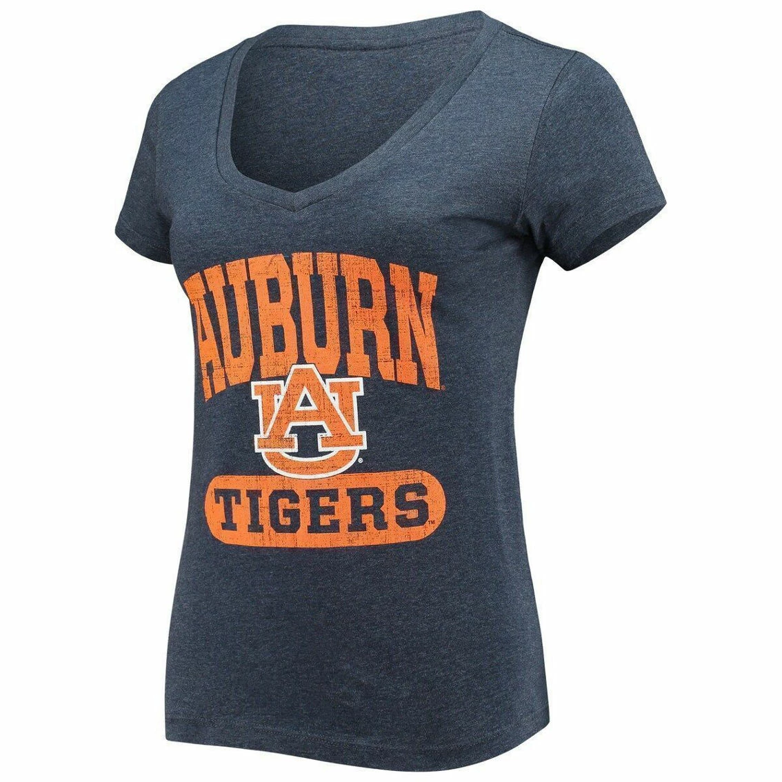 Colosseum Women's Heathered Navy Auburn Tigers Core Playbook Pillbox V-Neck T-Shirt 3 Colosseum Women's Heathered Navy Auburn Tigers Core Playbook Pillbox V-Neck T-Shirt - Image 3