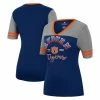 Colosseum Women's Navy/Heathered Gray Auburn Tigers There You Are V-Neck T-Shirt