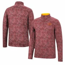 Colosseum Men's Cardinal Iowa State Cyclones Tivo Quarter-Zip Jacket