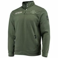 Colosseum Men's Olive Iowa State Cyclones OHT Military Appreciation Digital Camo Quarter-Snap Jacket -Colosseum Shop DSCO1146462380 2068 ALT2