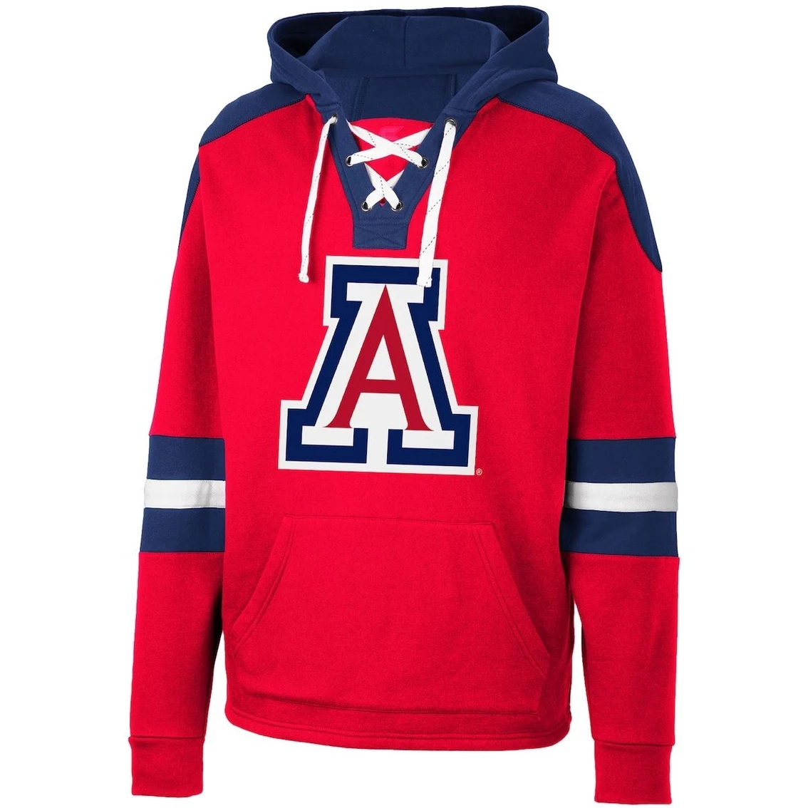 Colosseum Men's Red Arizona Wildcats Lace-Up 4.0 Pullover Hoodie 3 Colosseum Men's Red Arizona Wildcats Lace-Up 4.0 Pullover Hoodie - Image 3