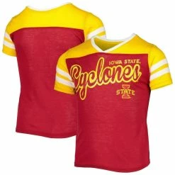 Colosseum Girls Youth Cardinal Iowa State Cyclones Practically Perfect Striped T-Shirt -Colosseum Shop DSCO1146831151 4633 ALT1