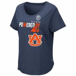 Women's Colosseum Heathered Navy Auburn Tigers PoWered By Title IX T-Shirt -Colosseum Shop DSCO1146831687 SXT5 ALT2