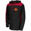 Youth Colosseum Heathered Black Iowa State Cyclones Quick Kick Quarter-Zip Hoodie