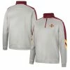 Colosseum Men's Gray/Cardinal Iowa State Cyclones Bushwood Fleece Quarter-Zip Jacket