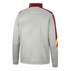 Colosseum Men's Gray/Cardinal Iowa State Cyclones Bushwood Fleece Quarter-Zip Jacket -Colosseum Shop DSCO1147016638 1927 ALT3