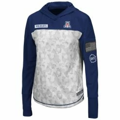 Colosseum Women's Arctic Camo/Navy Arizona Wildcats OHT Military Appreciation Long Sleeve Hoodie T-Shirt -Colosseum Shop DSCO1147088887 EJ32 ALT2