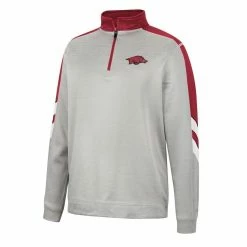 Colosseum Men's Gray/Cardinal Arkansas Razorbacks Bushwood Fleece Quarter-Zip Jacket 6 Colosseum Men's Gray/Cardinal Arkansas Razorbacks Bushwood Fleece Quarter-Zip Jacket -Colosseum Shop DSCO1147246363 1927 ALT2