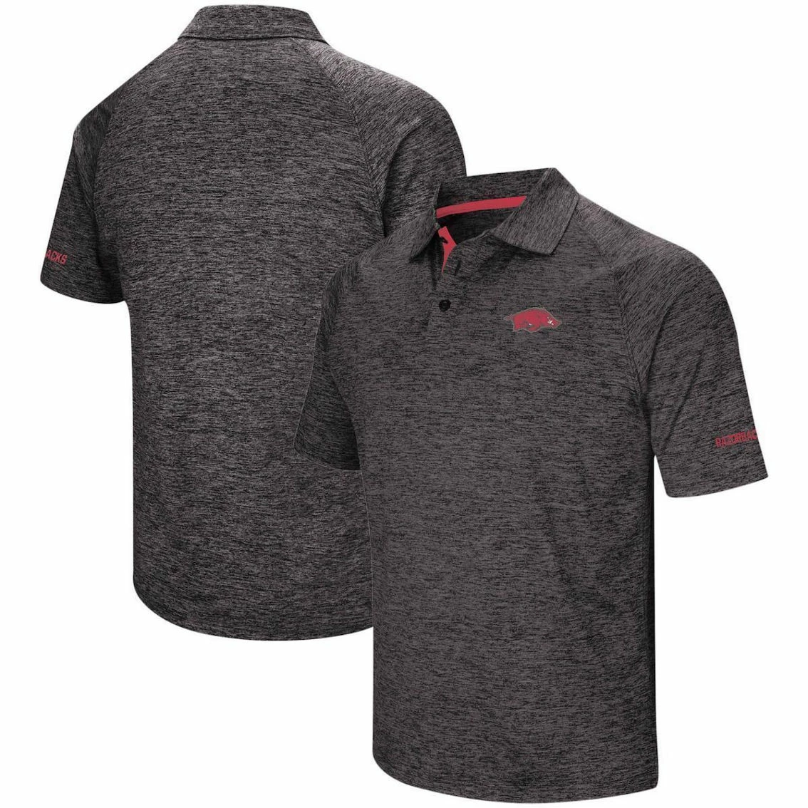 Colosseum Men's Black Arkansas Razorbacks Big & Tall Down Swing Polo 1 Colosseum Men's Black Arkansas Razorbacks Big & Tall Down Swing Polo