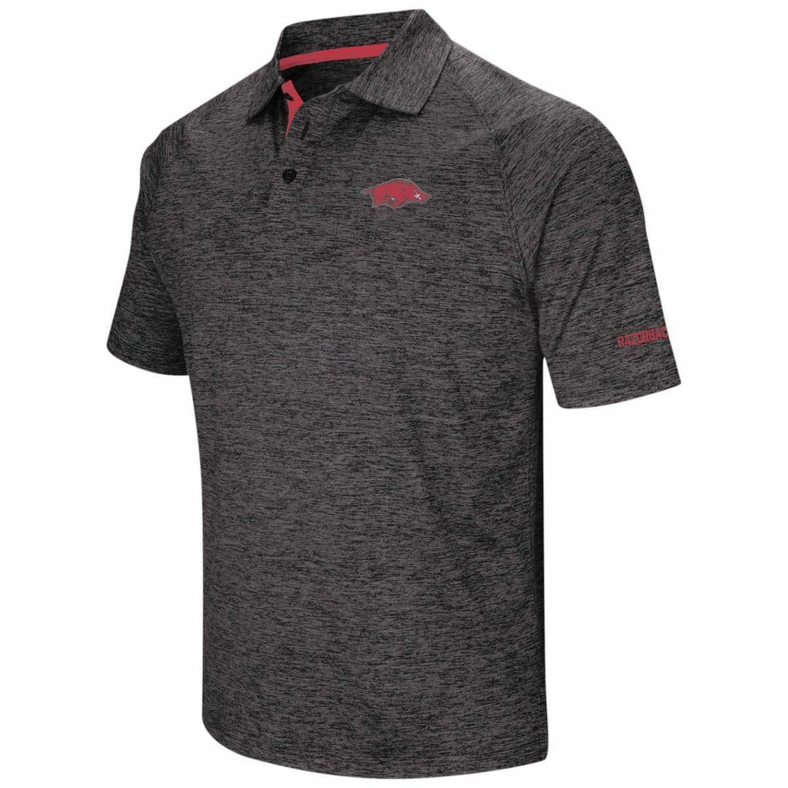 Colosseum Men's Black Arkansas Razorbacks Big & Tall Down Swing Polo 3 Colosseum Men's Black Arkansas Razorbacks Big & Tall Down Swing Polo - Image 3