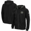 Colosseum Men's Black Auburn Tigers OHT Military Appreciation Waffle Full-Zip Hoodie