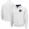 Colosseum Men's White Auburn Tigers Tortugas Logo Quarter-Zip Pullover Jacket