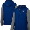 Colosseum Men's Navy/Charcoal Arizona Wildcats Course Herringbone Full-Zip Hoodie
