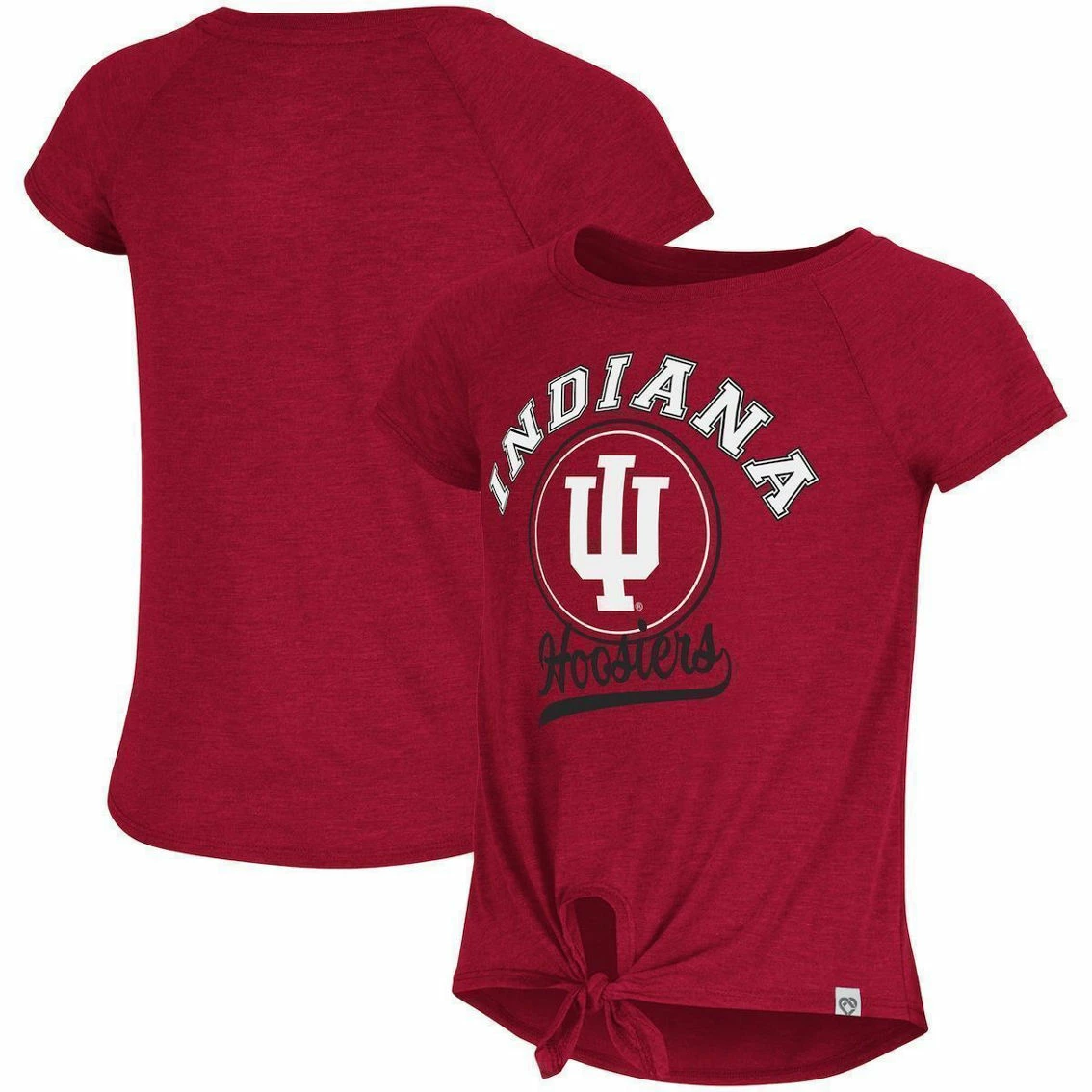 Colosseum Girls Youth Crimson Indiana Hoosiers Salt Tie-Front Raglan T-Shirt 2 Colosseum Girls Youth Crimson Indiana Hoosiers Salt Tie-Front Raglan T-Shirt - Image 2
