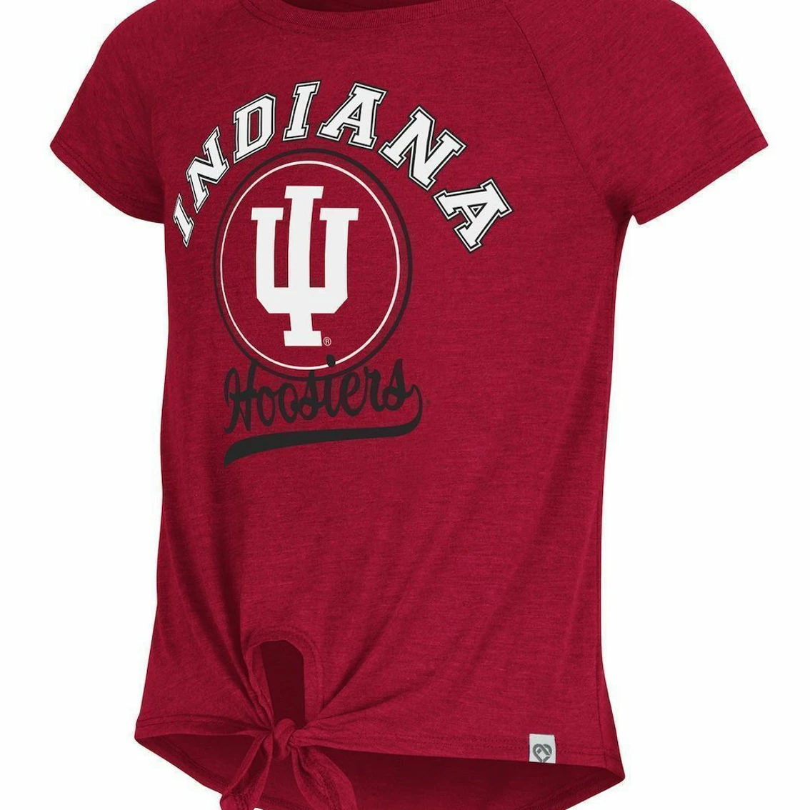 Colosseum Girls Youth Crimson Indiana Hoosiers Salt Tie-Front Raglan T-Shirt 3 Colosseum Girls Youth Crimson Indiana Hoosiers Salt Tie-Front Raglan T-Shirt - Image 3