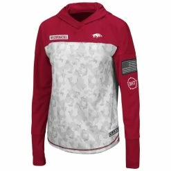 Colosseum Women's Gray/Cardinal Arkansas Razorbacks OHT Military Appreciation Mission Arctic Camo Hoodie Long Sleeve T-Shirt 6 Colosseum Women's Gray/Cardinal Arkansas Razorbacks OHT Military Appreciation Mission Arctic Camo Hoodie Long Sleeve T-Shirt -Colosseum Shop DSCO1147740361 EJ32 ALT2