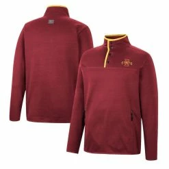 Colosseum Men's Cardinal Iowa State Cyclones Rebound Quarter-Snap Jacket