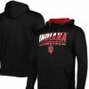 Colosseum Men's Black Indiana Hoosiers Slash Stack 2.0 Pullover Hoodie