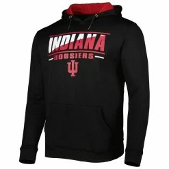 Colosseum Men's Black Indiana Hoosiers Slash Stack 2.0 Pullover Hoodie -Colosseum Shop DSCO1148302139 1007 ALT2