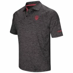 Colosseum Men's Black Indiana Hoosiers Big & Tall Down Swing Polo -Colosseum Shop DSCO1148302268 1007 ALT2