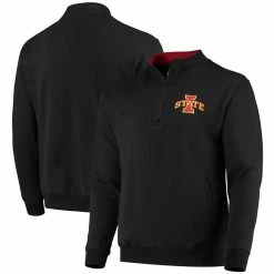 Colosseum Men's Black Iowa State Cyclones Tortugas Logo Quarter-Zip Jacket
