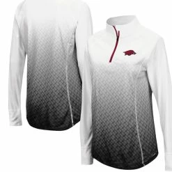Colosseum Women's Black Arkansas Razorbacks Magic Ombre Quarter-Zip Raglan Jacket