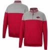 Colosseum Men's Cardinal/Heather Gray Arkansas Razorbacks Be The Ball Quarter-Zip Top