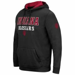 Colosseum Men's Black Indiana Hoosiers Sunrise Pullover Hoodie -Colosseum Shop DSCO1148306075 1007 ALT2