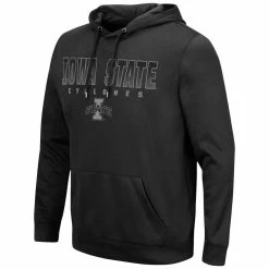 Colosseum Men's Black Iowa State Cyclones Blackout 3.0 Pullover Hoodie -Colosseum Shop DSCO1148306204 1007 ALT2
