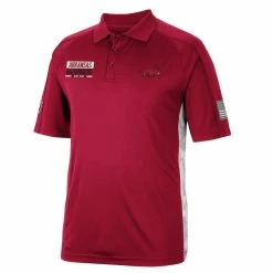 Colosseum Men's Cardinal Arkansas Razorbacks OHT Military Appreciation Snow Camo Polo -Colosseum Shop DSCO1148306329 4633 ALT2