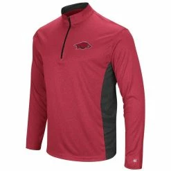 Colosseum Men's Heathered Cardinal/Black Arkansas Razorbacks Audible Windshirt Quarter-Zip Pullover Jacket 6 Colosseum Men's Heathered Cardinal/Black Arkansas Razorbacks Audible Windshirt Quarter-Zip Pullover Jacket -Colosseum Shop DSCO1148306347 EH7S ALT2