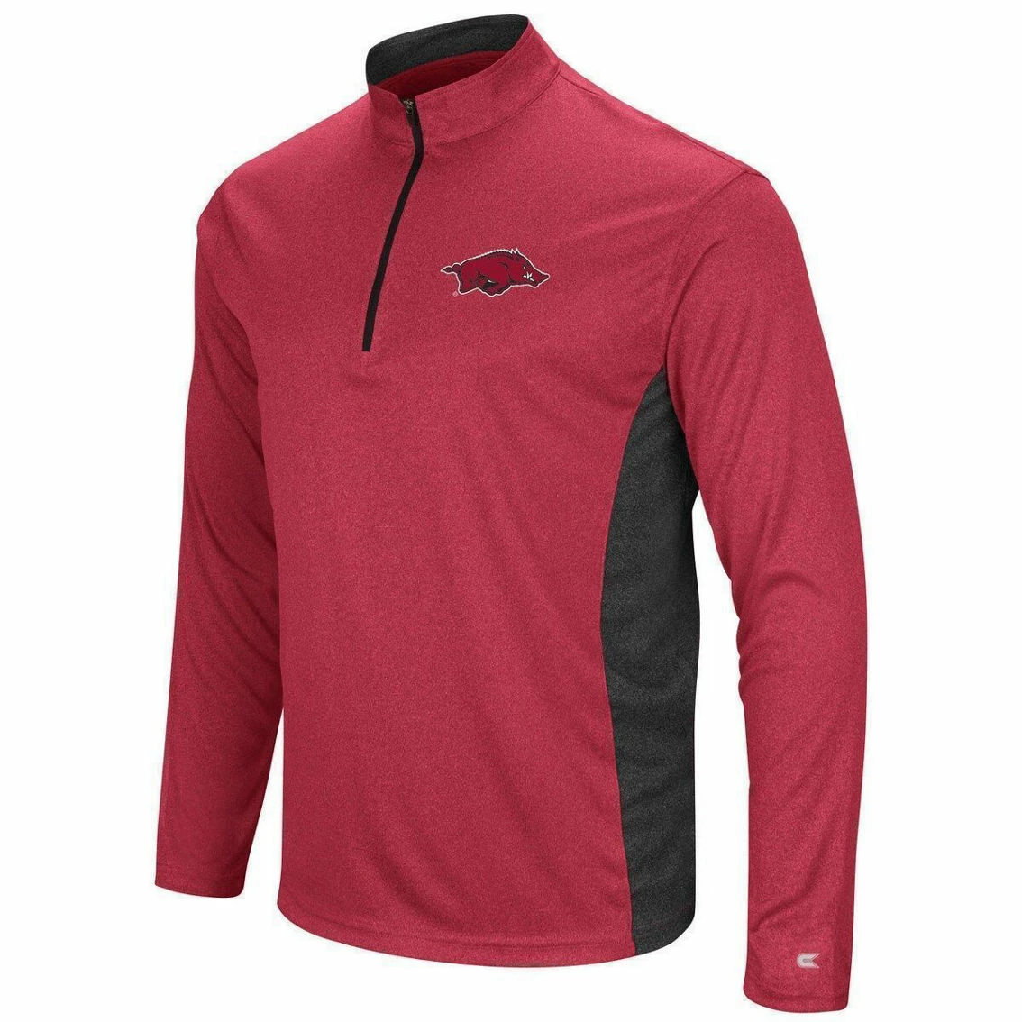 Colosseum Men's Heathered Cardinal/Black Arkansas Razorbacks Audible Windshirt Quarter-Zip Pullover Jacket 3 Colosseum Men's Heathered Cardinal/Black Arkansas Razorbacks Audible Windshirt Quarter-Zip Pullover Jacket - Image 3