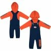 Colosseum Newborn & Infant Heathered Navy/Heathered Orange Auburn Tigers Chim-Chim Long Sleeve Hoodie T-Shirt & Overall Set