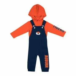Colosseum Newborn & Infant Heathered Navy/Heathered Orange Auburn Tigers Chim-Chim Long Sleeve Hoodie T-Shirt & Overall Set -Colosseum Shop DSCO1148307306 ANGEBL ALT2