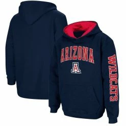 Colosseum Youth Navy Arizona Wildcats 2-Hit Team Pullover Hoodie