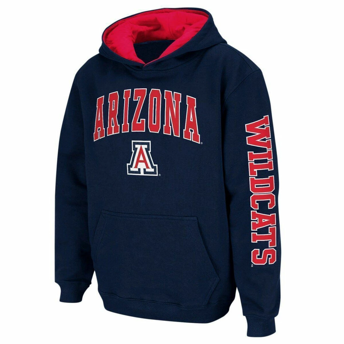Colosseum Youth Navy Arizona Wildcats 2-Hit Team Pullover Hoodie 3 Colosseum Youth Navy Arizona Wildcats 2-Hit Team Pullover Hoodie - Image 3