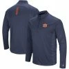Colosseum Men's Heathered Navy Auburn Tigers Audible Windshirt Quarter-Zip Pullover Jacket