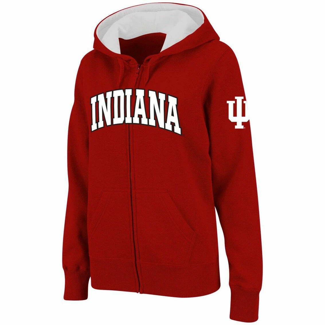 Colosseum Women's Crimson Indiana Hoosiers Arched Name Full-Zip Hoodie 1 Colosseum Women's Crimson Indiana Hoosiers Arched Name Full-Zip Hoodie
