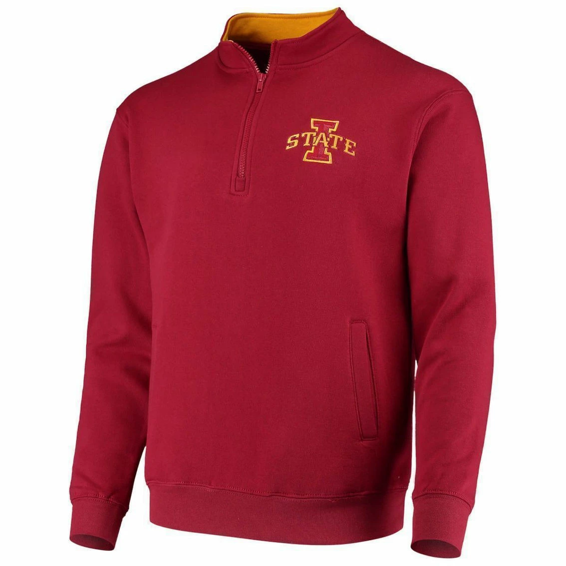 Men's Colosseum Cardinal Iowa State Cyclones Tortugas Logo Quarter-Zip Jacket 3 Men's Colosseum Cardinal Iowa State Cyclones Tortugas Logo Quarter-Zip Jacket - Image 3